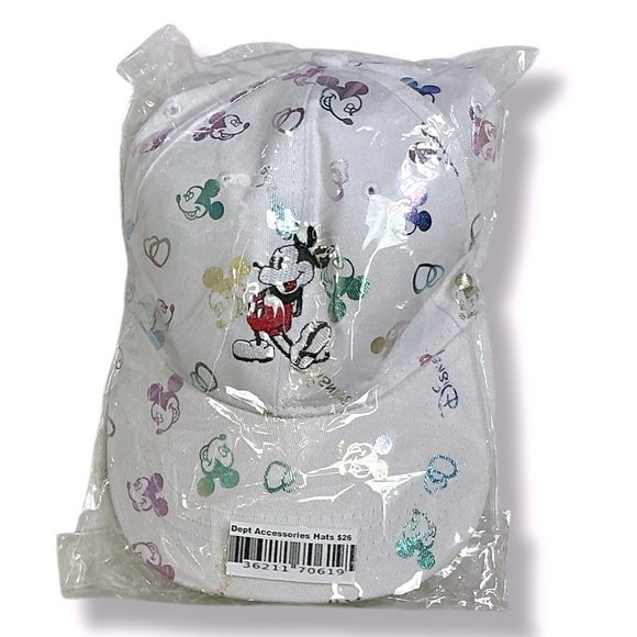 Mickey Mouse Baseball Cap Embroidered Adjustable Trucker Hat White Adult OS NEW - Picture 13 of 16